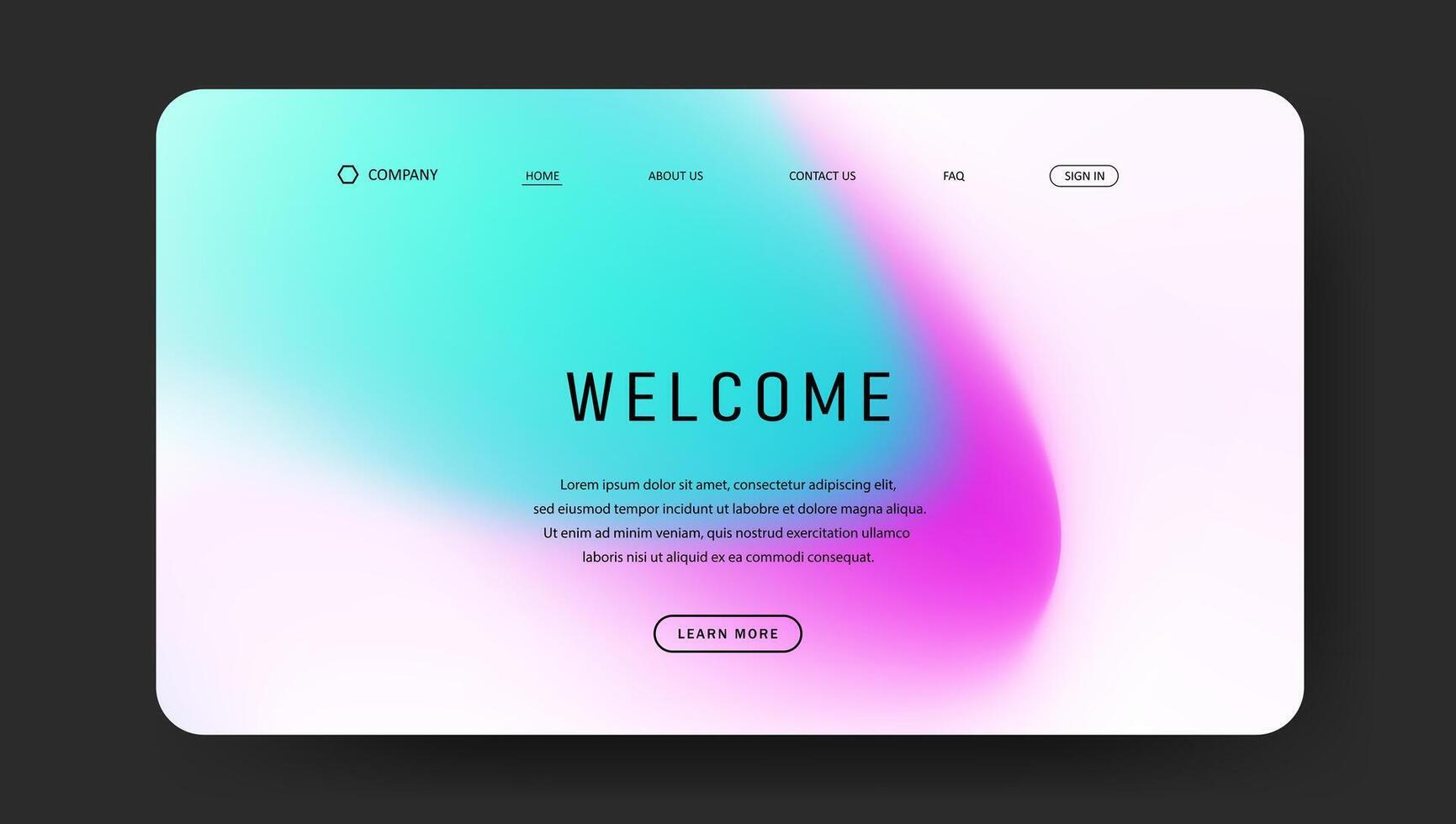 blue and purple fluid gradient for website page vector