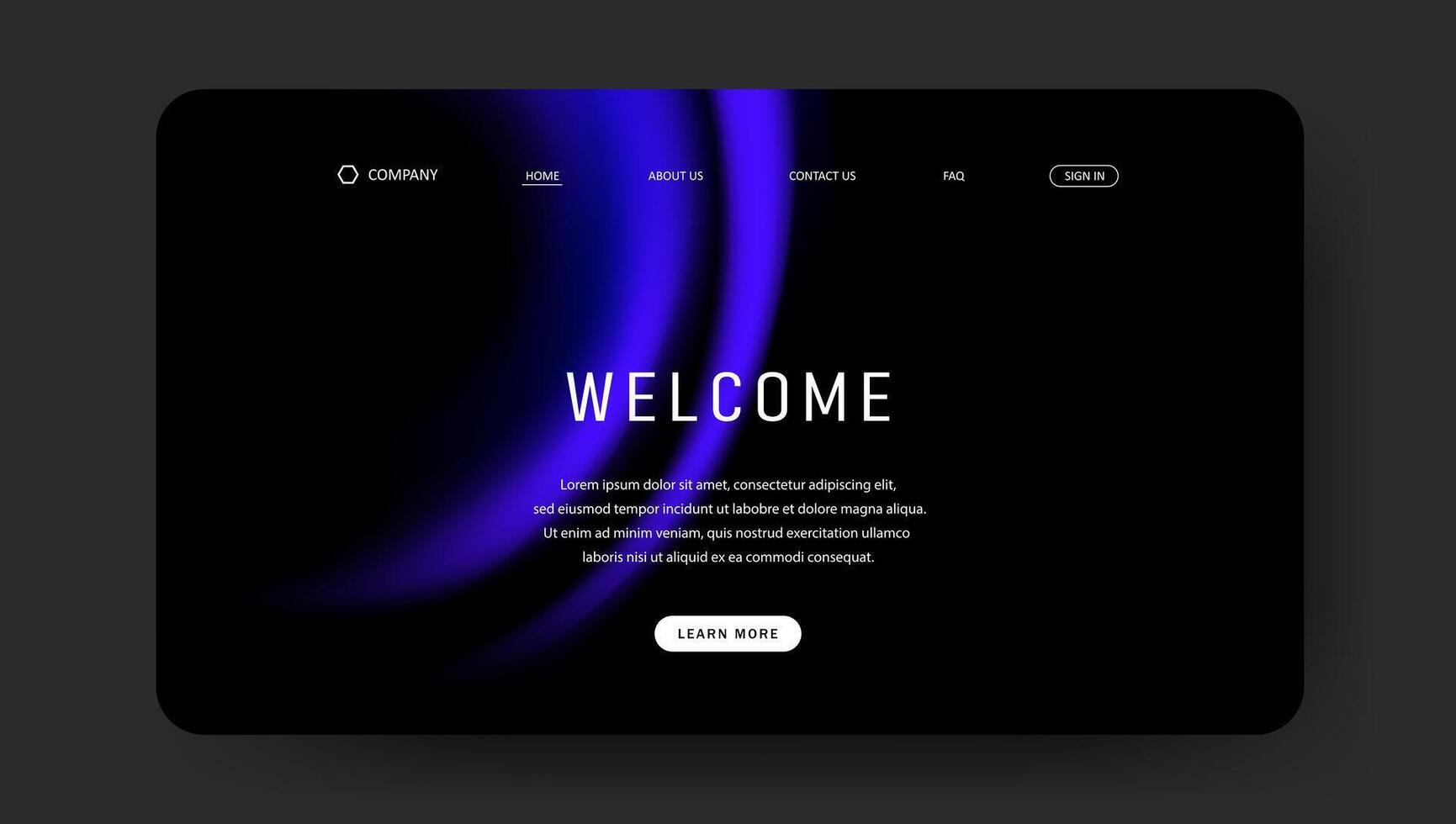 futuristic design of landing page vector