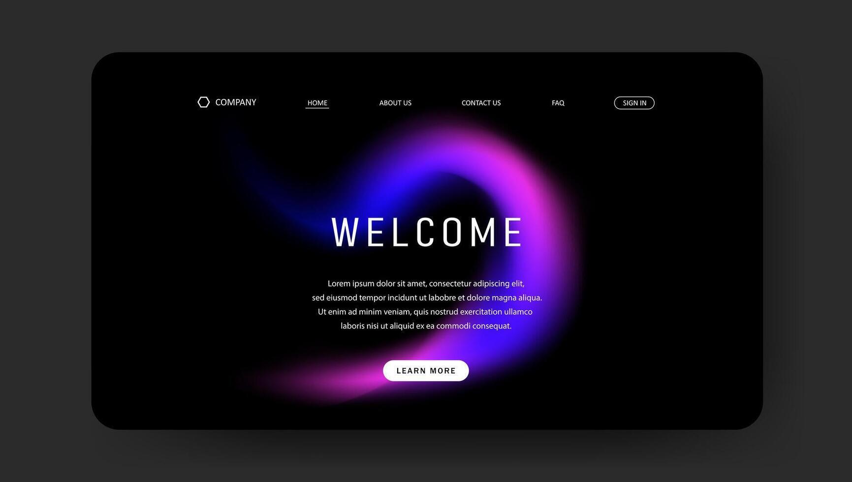 web page background with futuristic fluid gradient wave vector