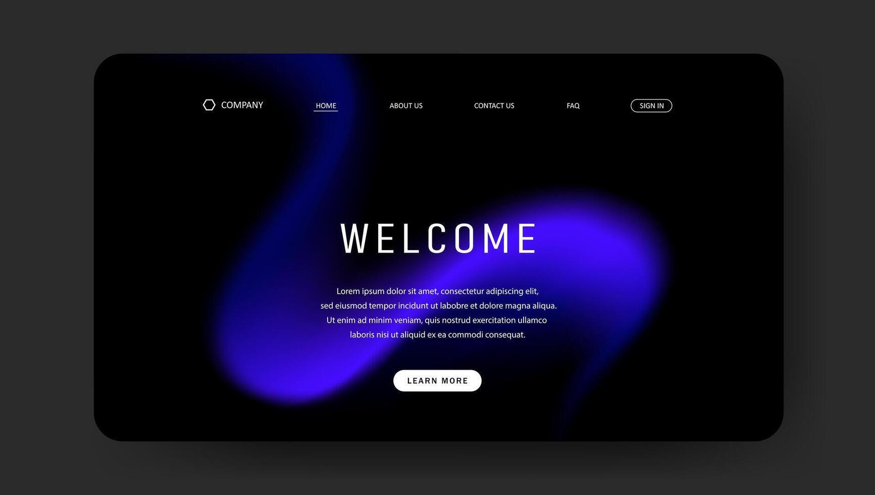 abstract fluid gradient wave for landing web page design vector