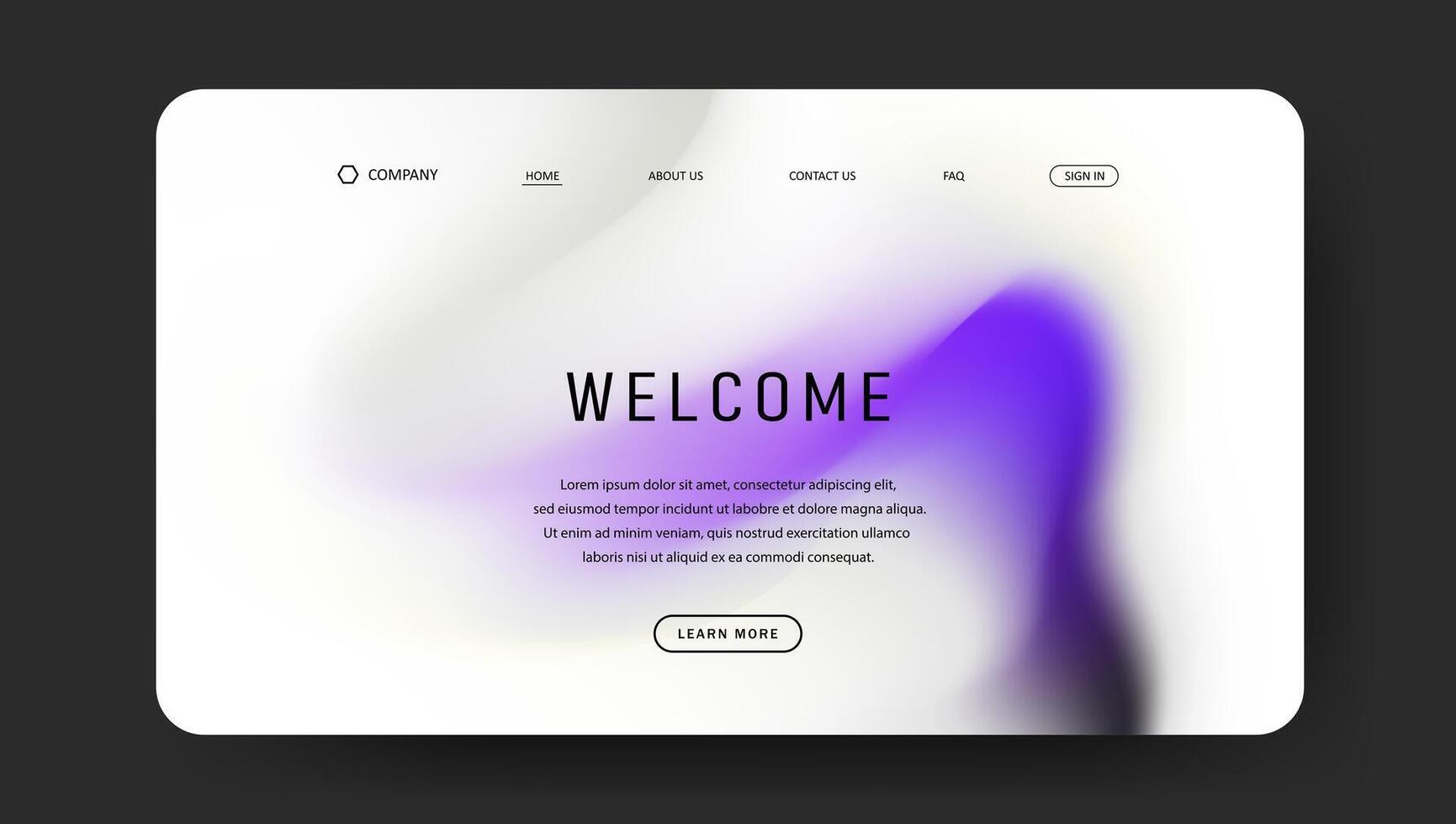 elegant fluid gradient for landing page vector