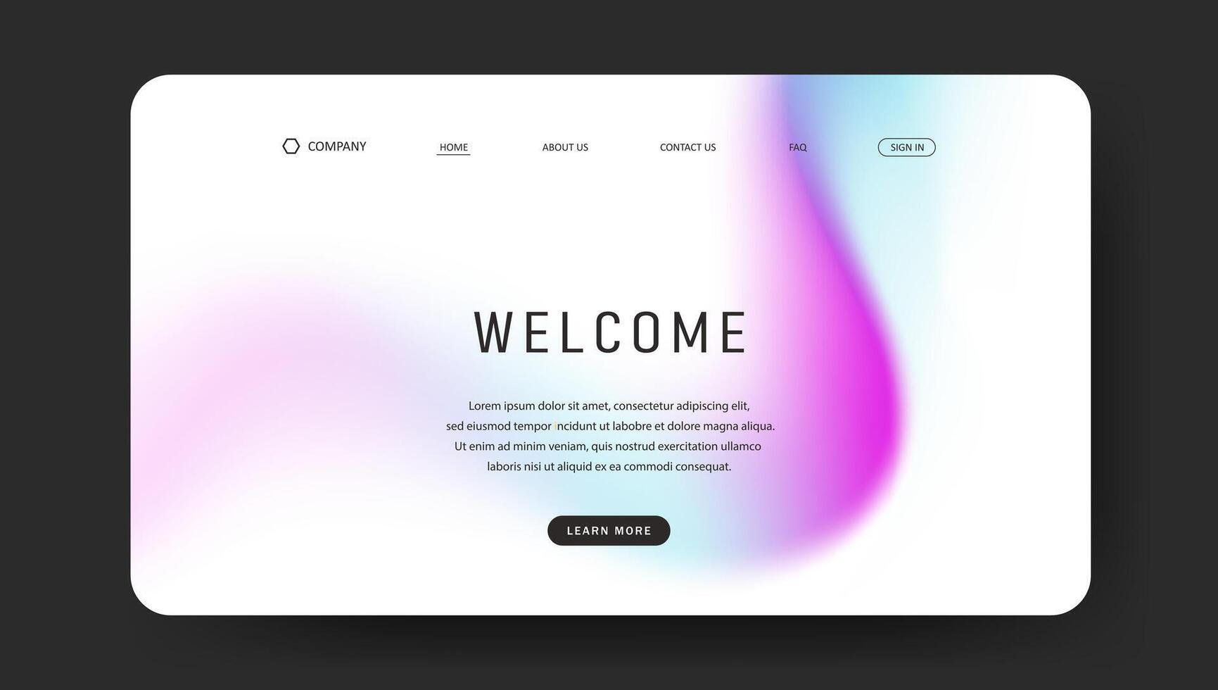 creative design for landing page vector