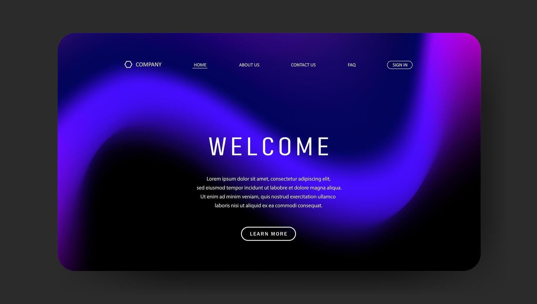 creative fluid gradient for web page vector