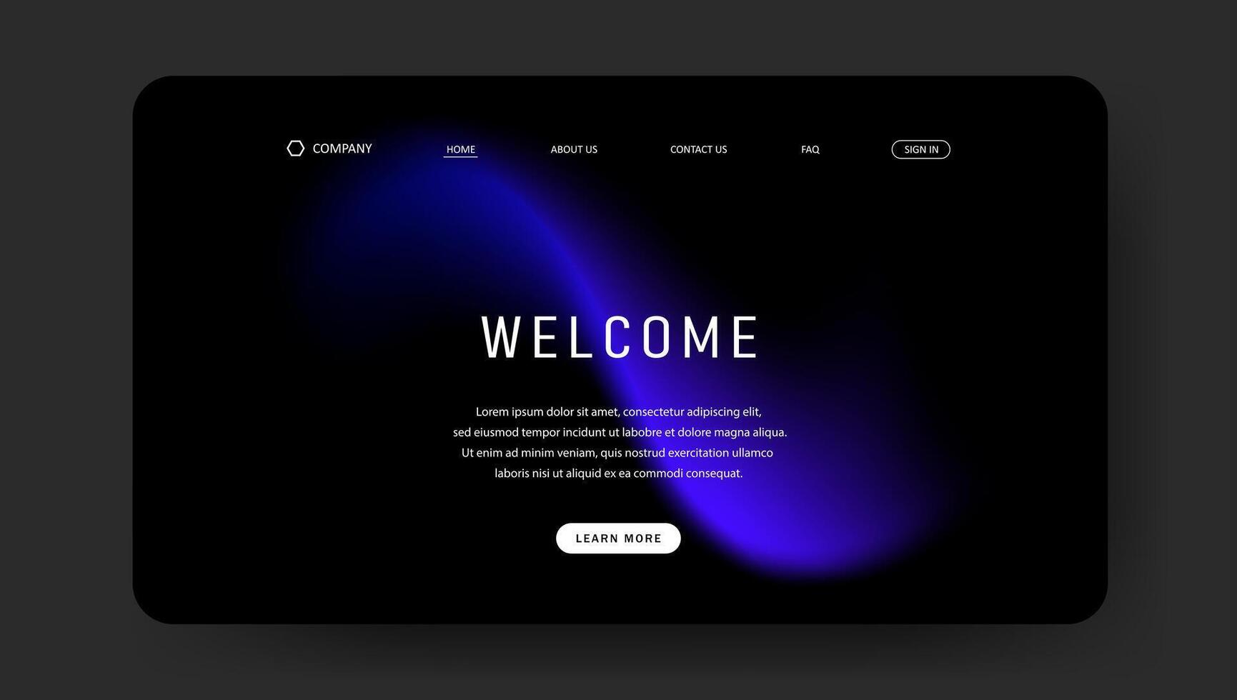 fluid gradient wave design for web page vector