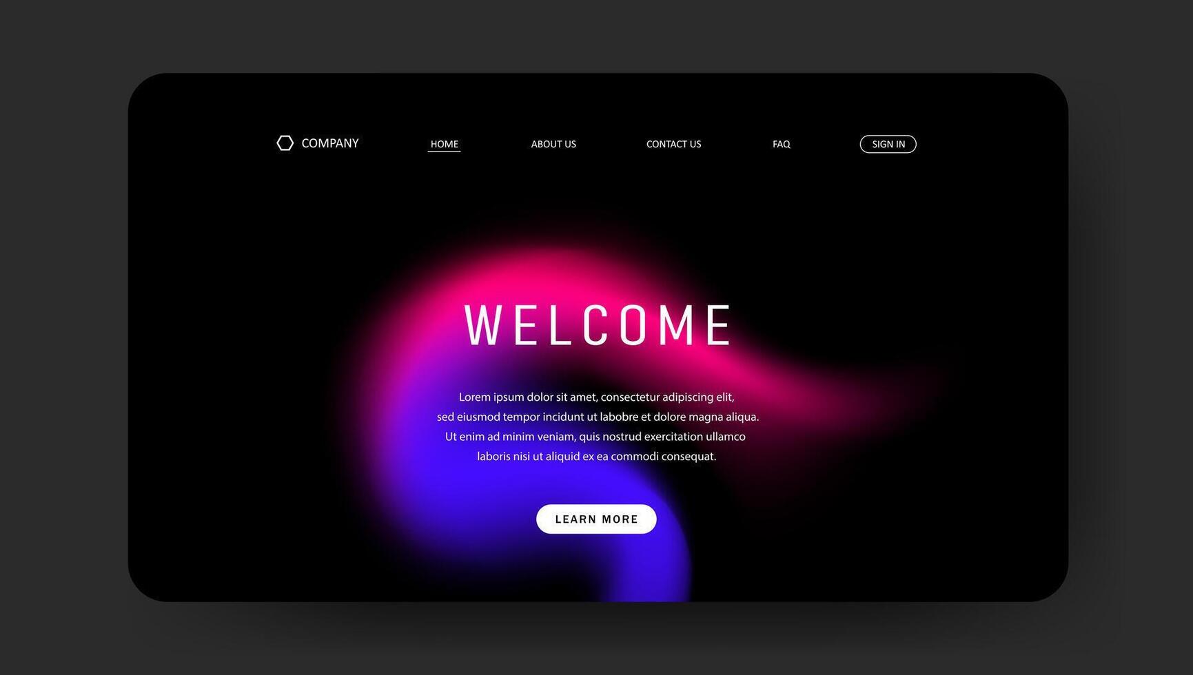 landing page 480 vector