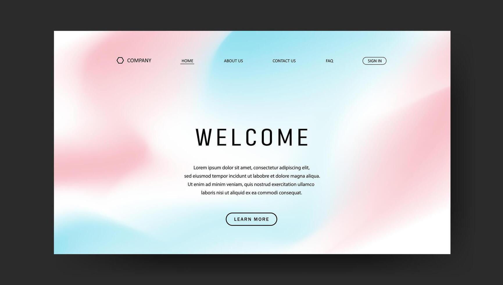 pink and blue abstract wave gradient for web page design vector