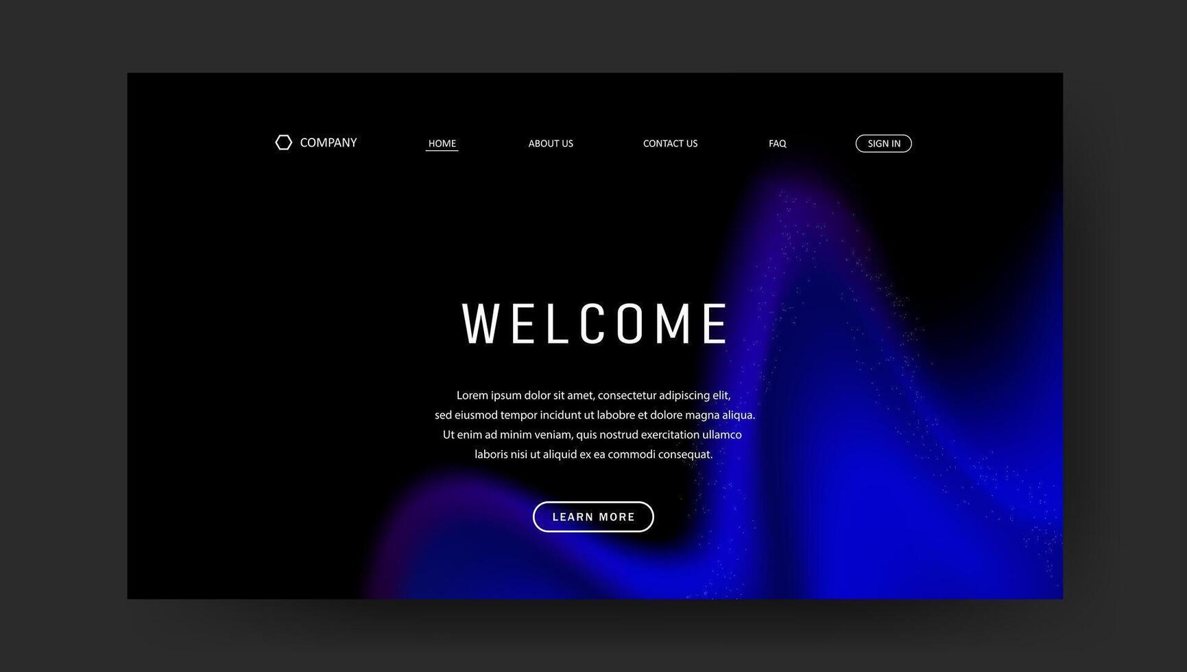 blue fluid gradient for web page design vector