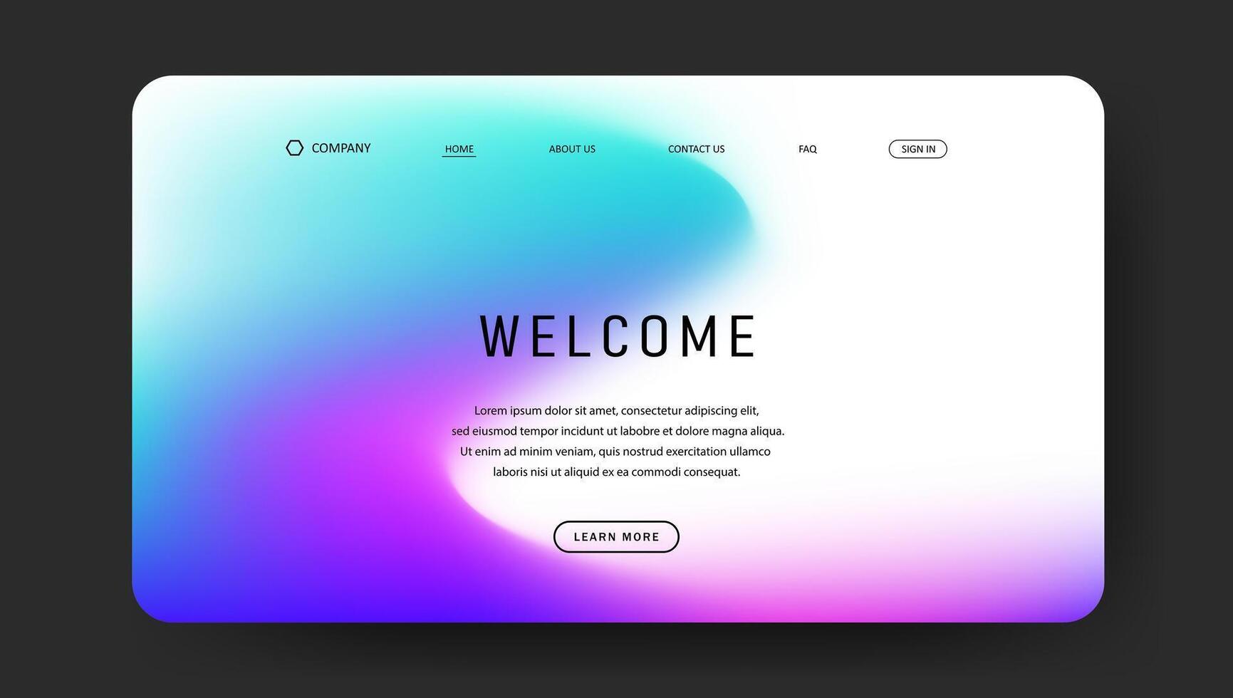 blue and purple abstract fluid gradient wave for web page vector