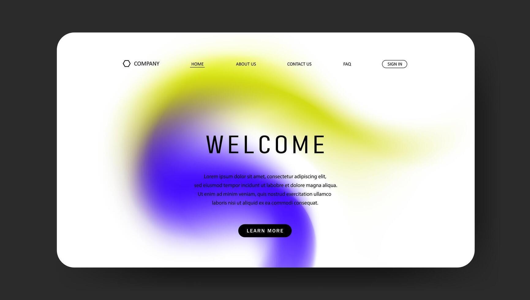 blue and green fluid gradient wave for web page vector