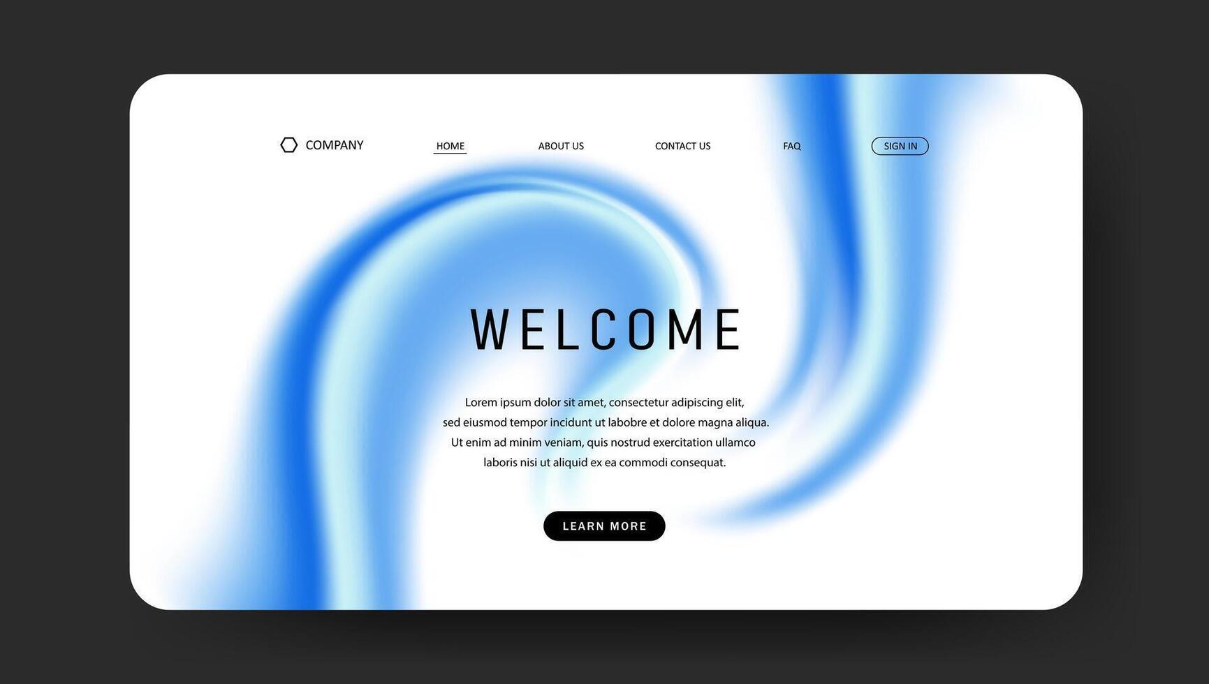 futuristic fluid gradient wave for landing web page vector