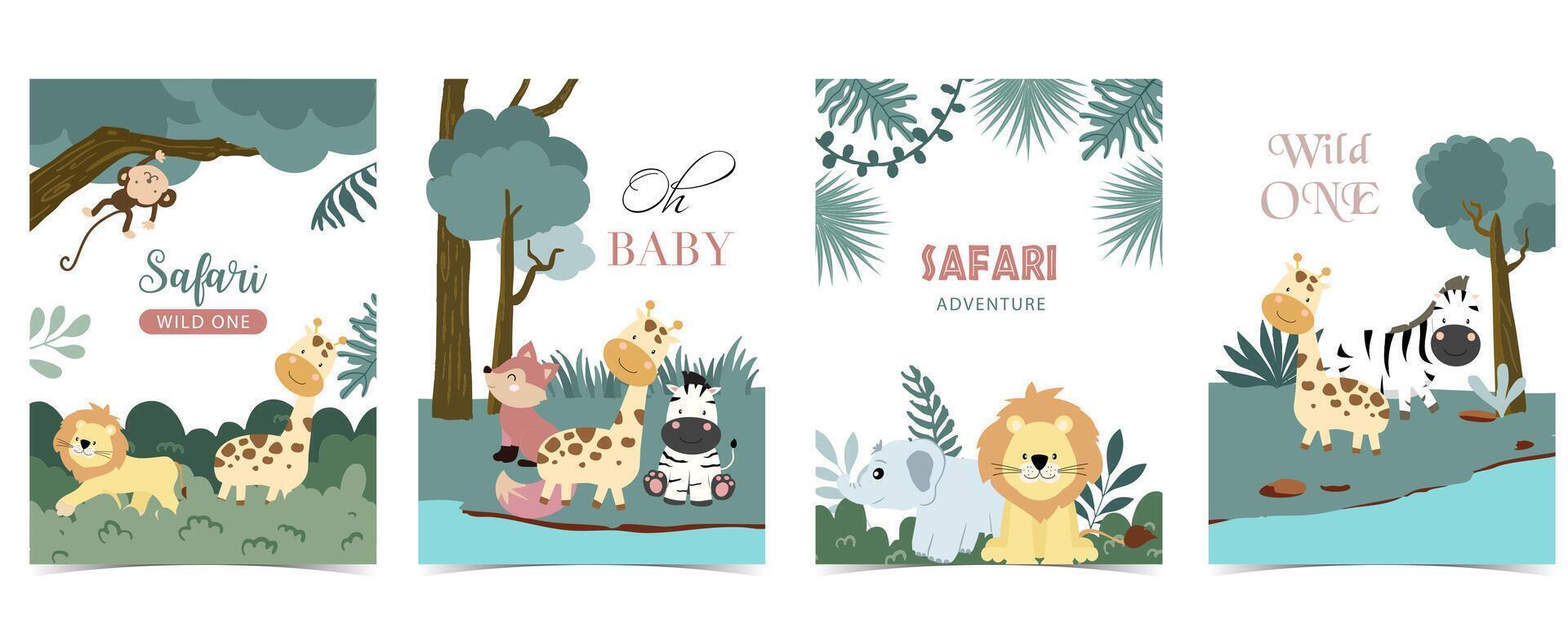 landscape template banner with green vector