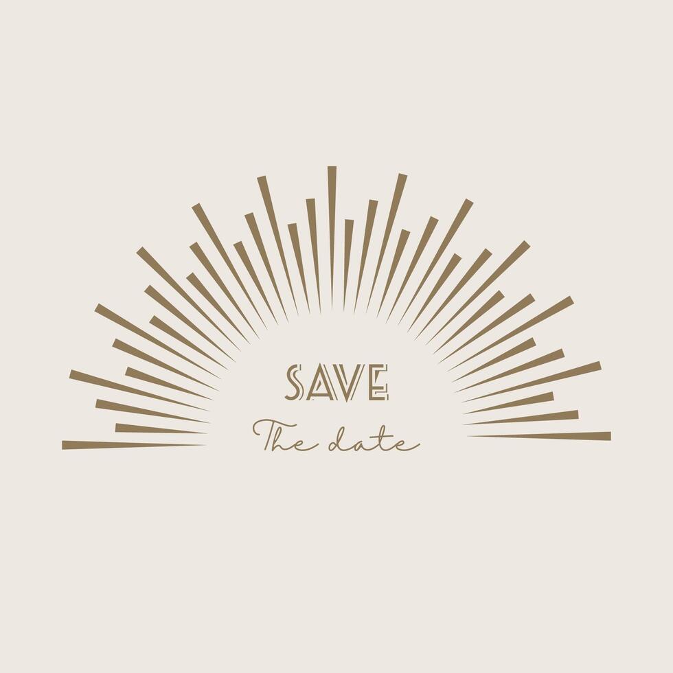 Abstract vintage art deco template for square design vector
