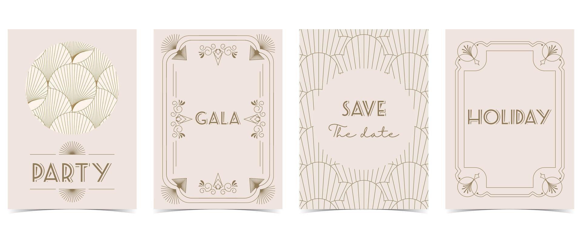 Art deco template object vector