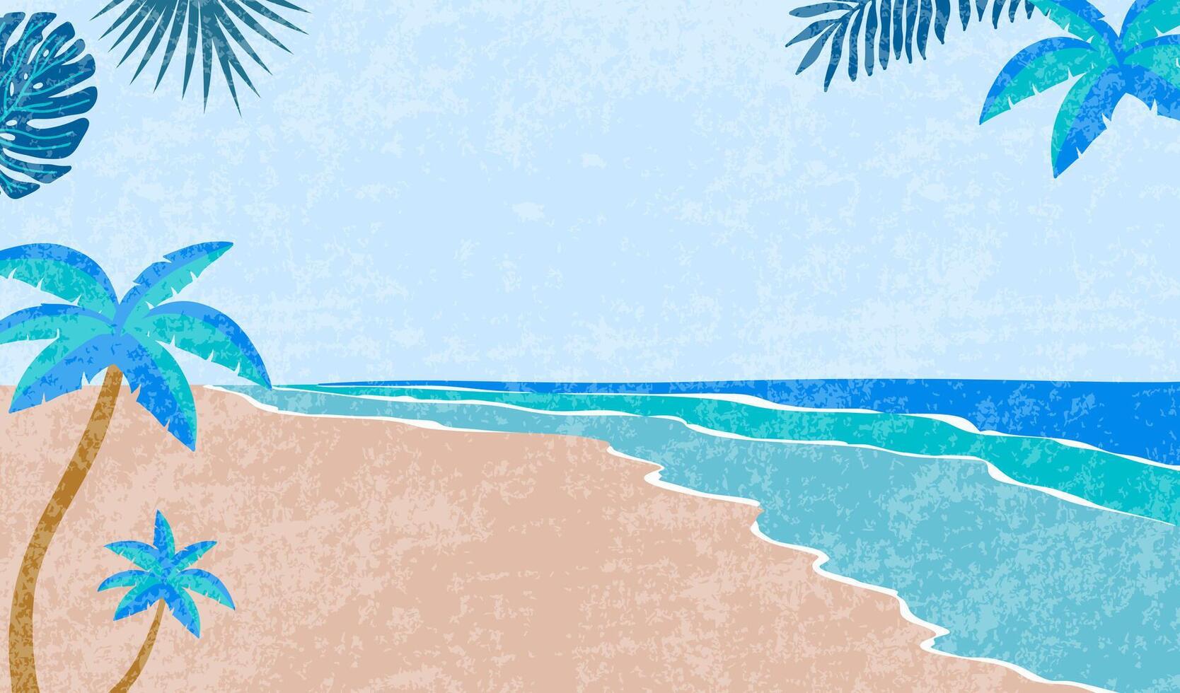 summer landscape background with blue vector