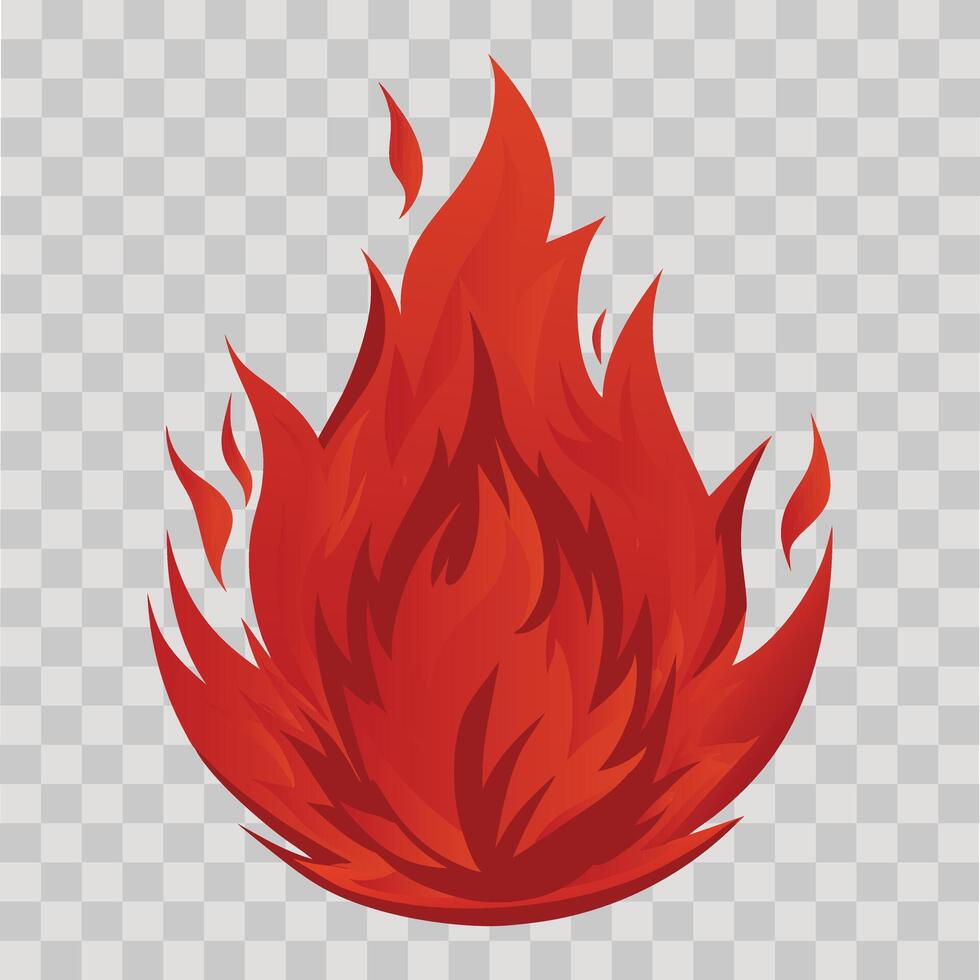 Fiery Blaze Vivid Image of Intense Combustion vector