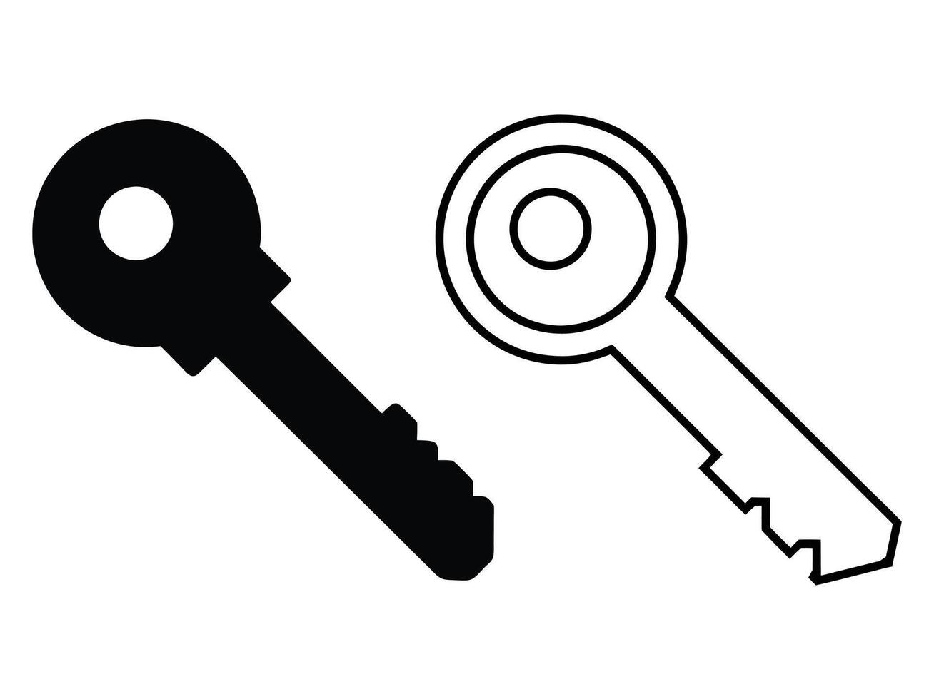 Key icon set vector