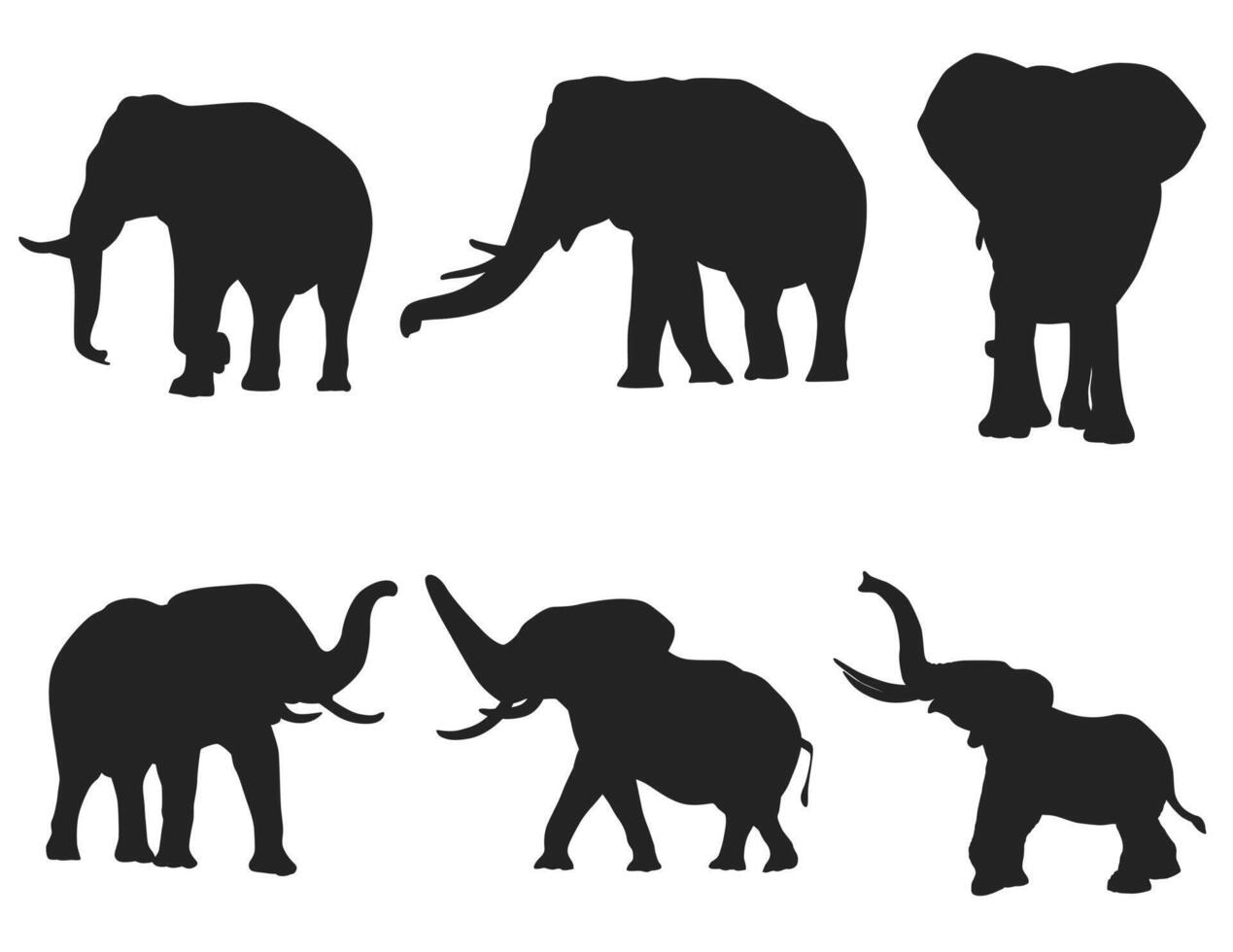 elephant silhouette illustration vector