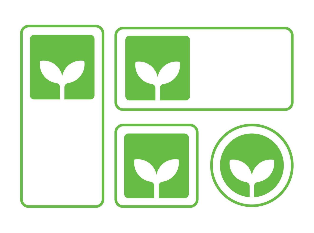 Design template sticker label plant based vector