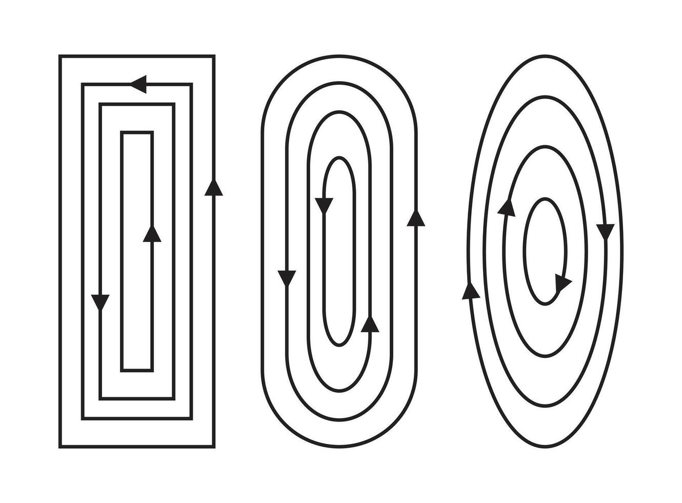 Illustration line stroke with arrow unique design vector