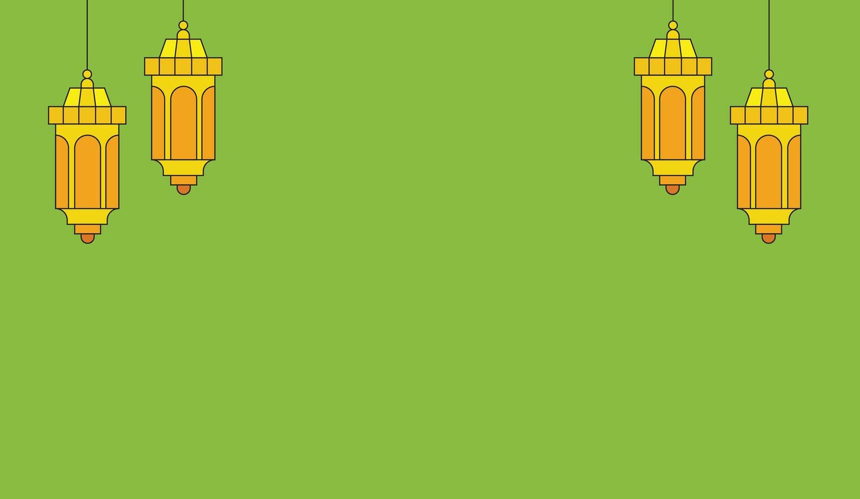 Illustration background green and lamp unique design vector