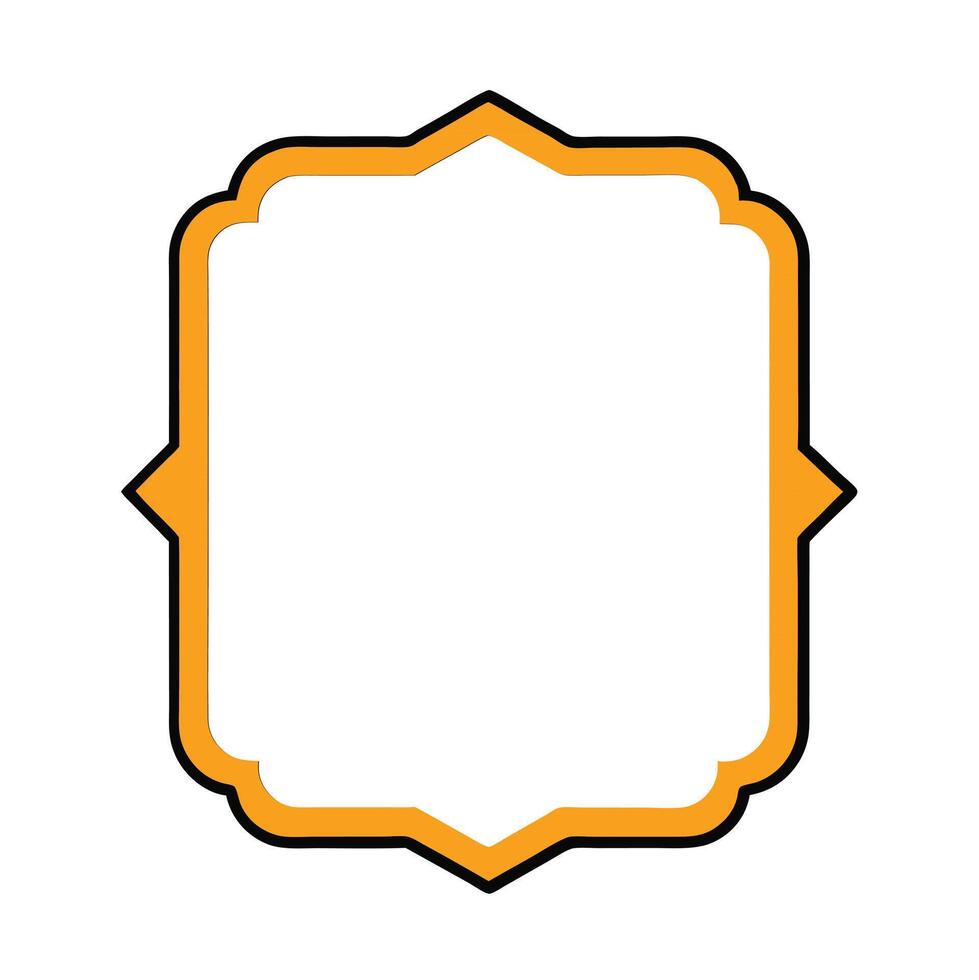 Ornate Frame Border Islamic Design Template vector