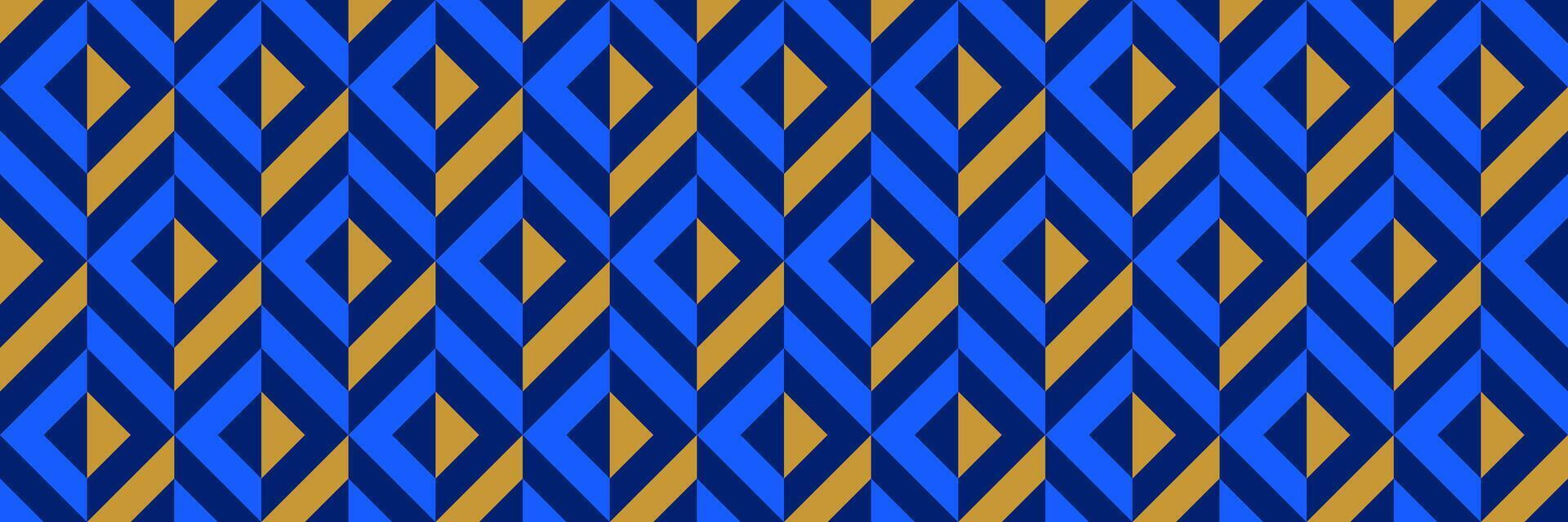 Seamless masculine chevron pattern. Blue and brown geometric rhombus background for design textile, fabric swatch, scarf cloth, print template. Navy color repeating diamond wallpaper. vector