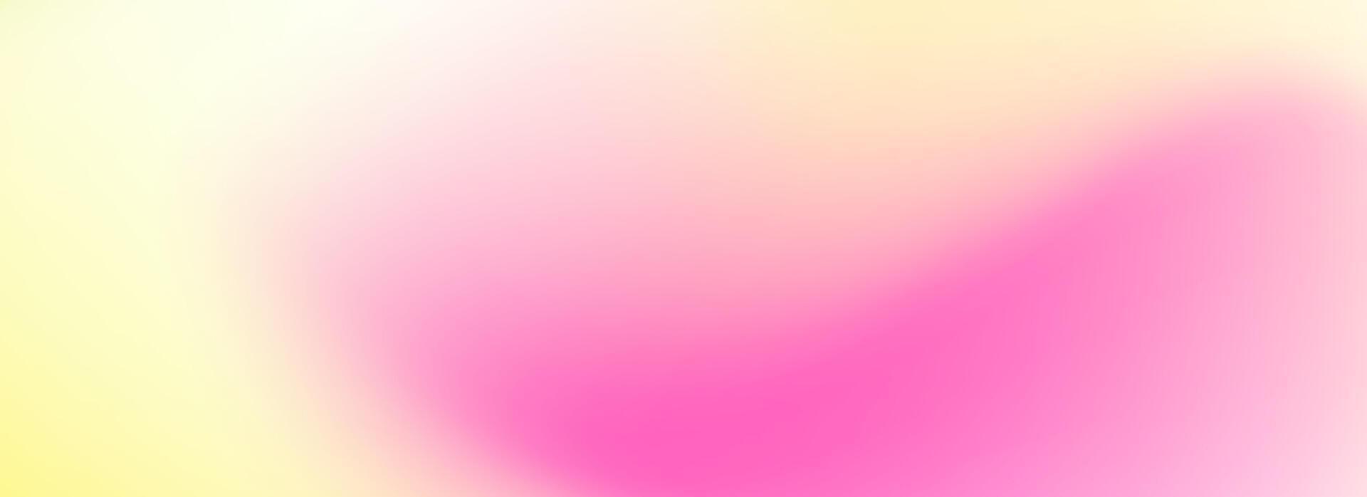 Yellow and pink smooth gradient. Springtime color blur background. Summer mood pastel blurred gradient backdrop. Soft abstract theme wallpaper for poster, banner, design template, presentation vector