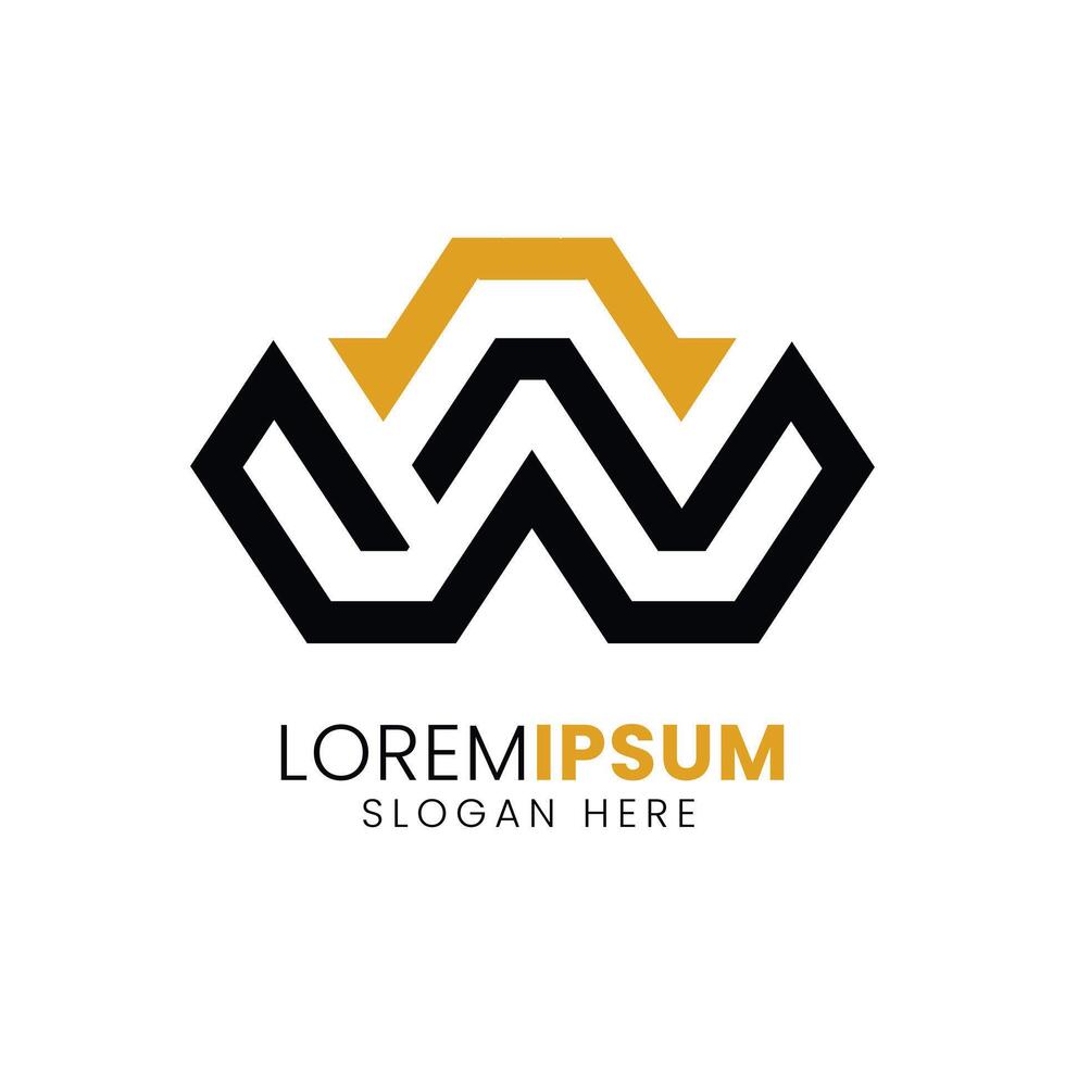 a logo for a company that is made up of a w and an arrow vector