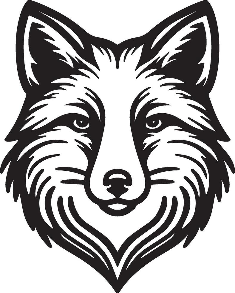 Fox Head Illustration. vector