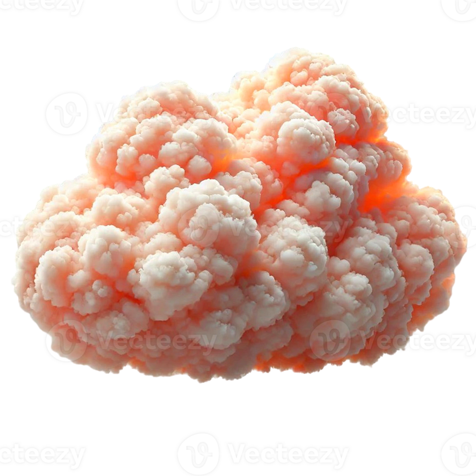 Dreamy ethereal fluffy surreal soft cotton like cloud png