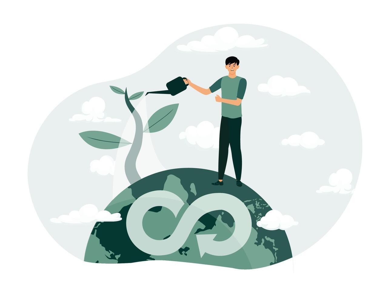 ESG, green energy and industry concept. vector