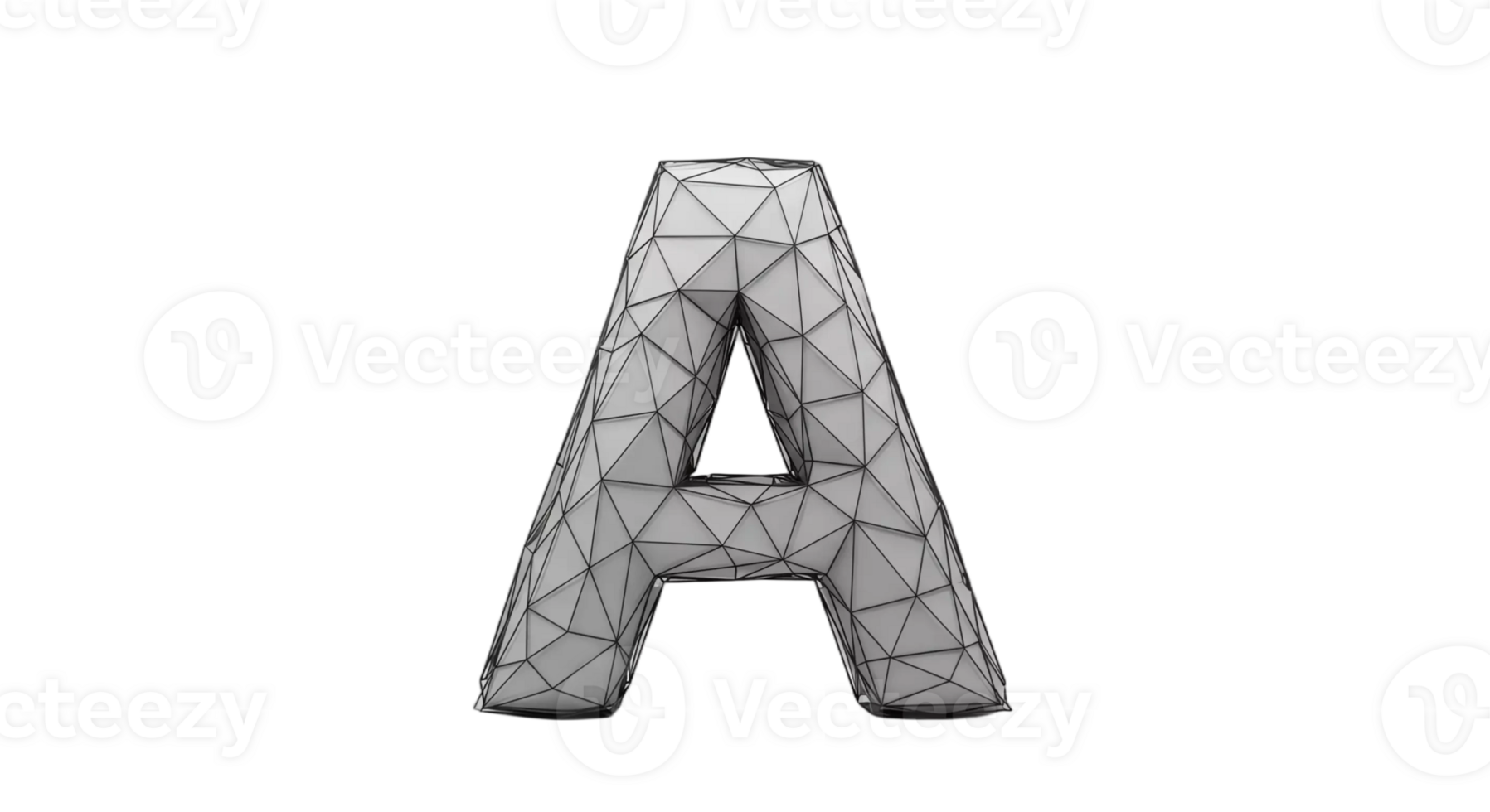 A letter made of polygonal shapes png