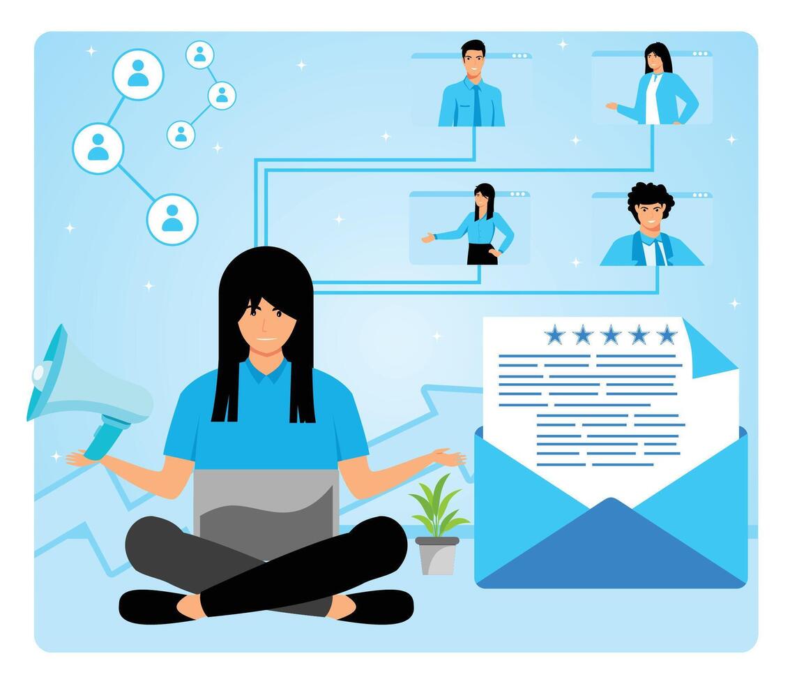 Communication mail. Email promotion campaign, Sending email, newsletter to customers. vector