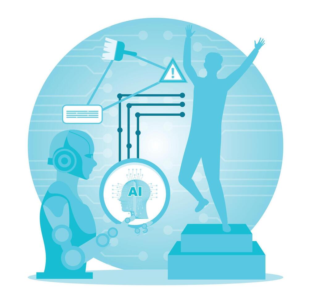 AI Analyzed Art Restoration abstract concept. vector