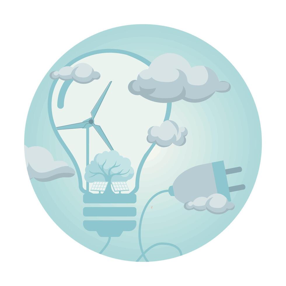 Ecology and environment conservation concept. vector
