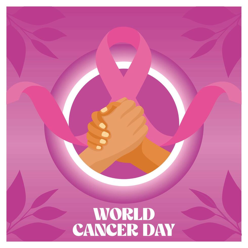 World cancer day. Cancer Awareness, prevention, detection and treatment. vector