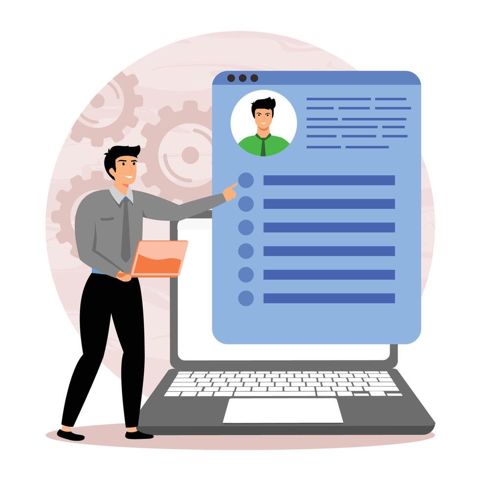 Job search. Employment services and recruitment agencies. vector