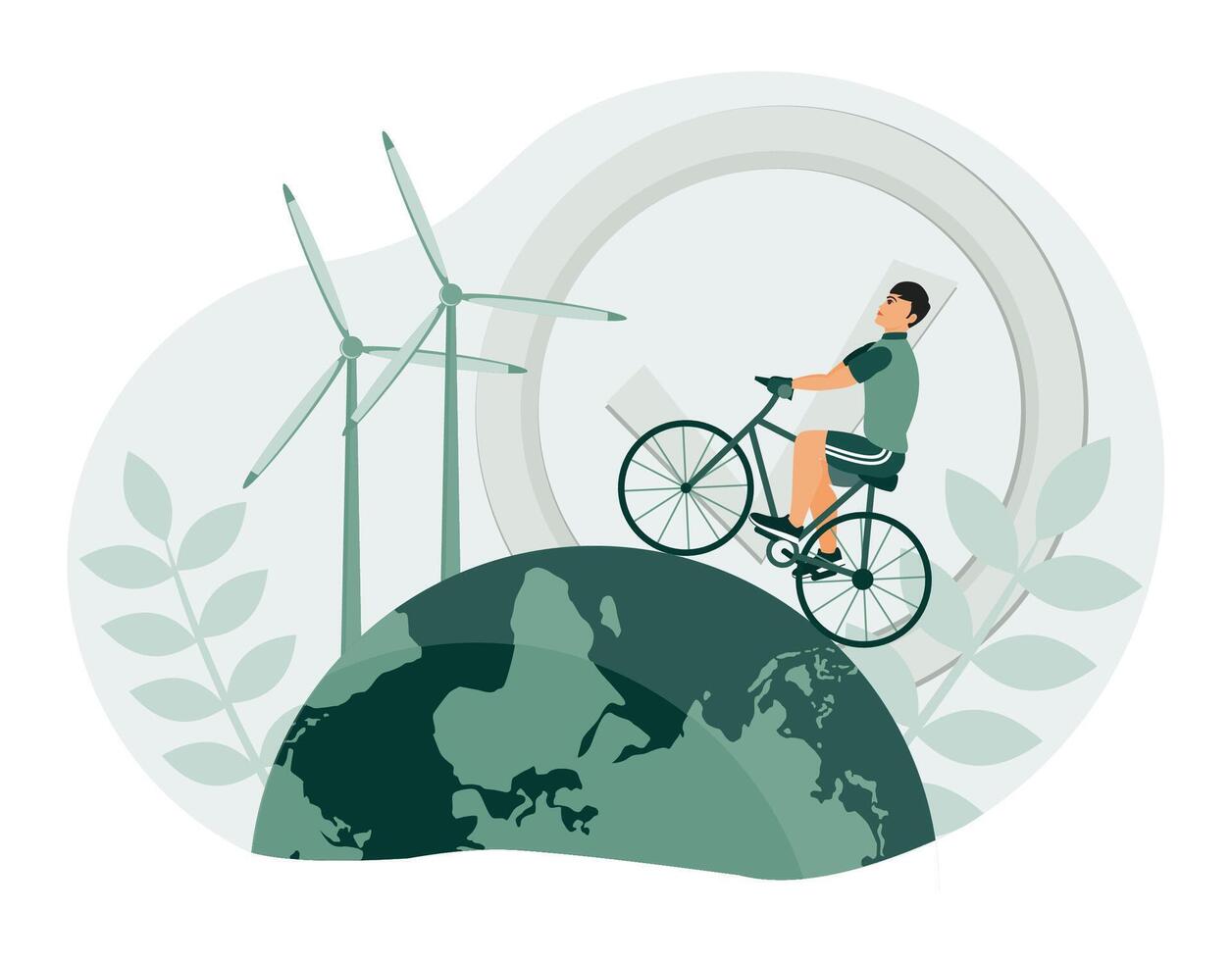 Sustainable economic growth with renewable energy and natural resources. vector