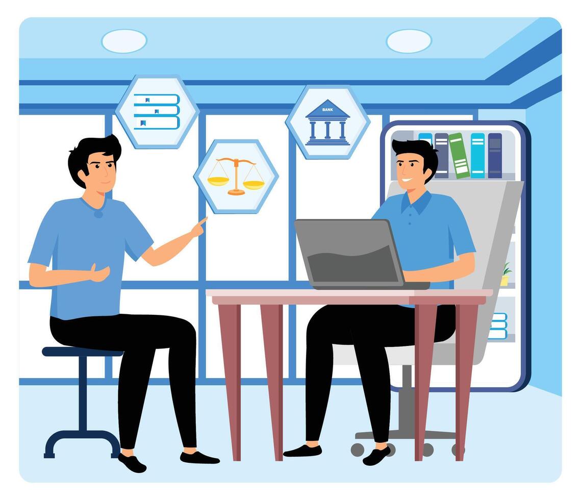 Freelancer filling invoice, distance job payroll, money transfer online,. vector
