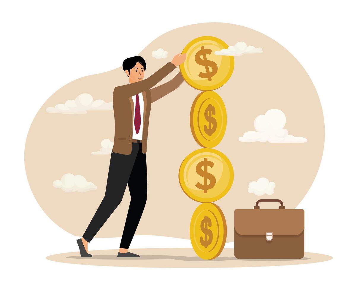 Crisis or bankruptcy concept. Financial instability. vector