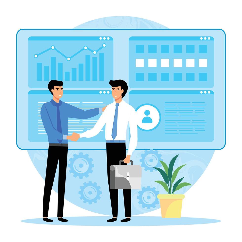 Customer relationship management CRM system, CRM lead management. vector