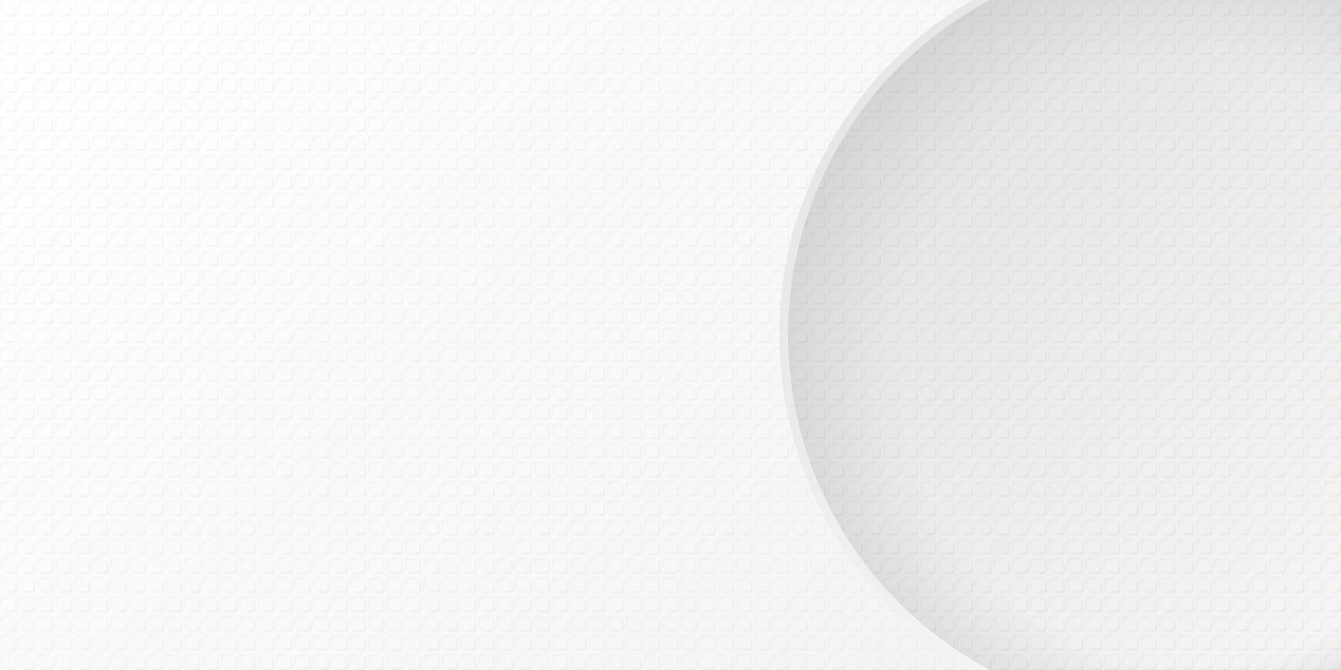 The top sheet of white bond paper is curved as a frame paper cut style and superimposed on the bottom sheet of gray bond paper rectangular background graphic illustration. vector