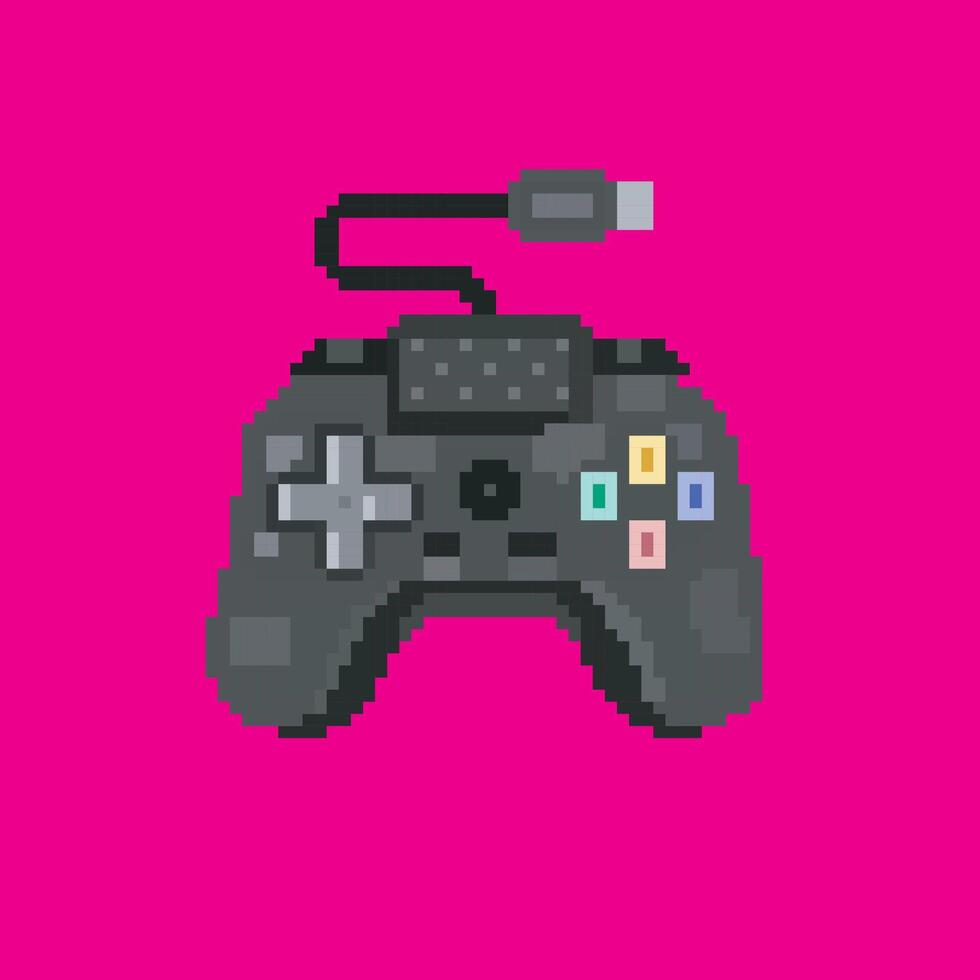 controller pixel art vector