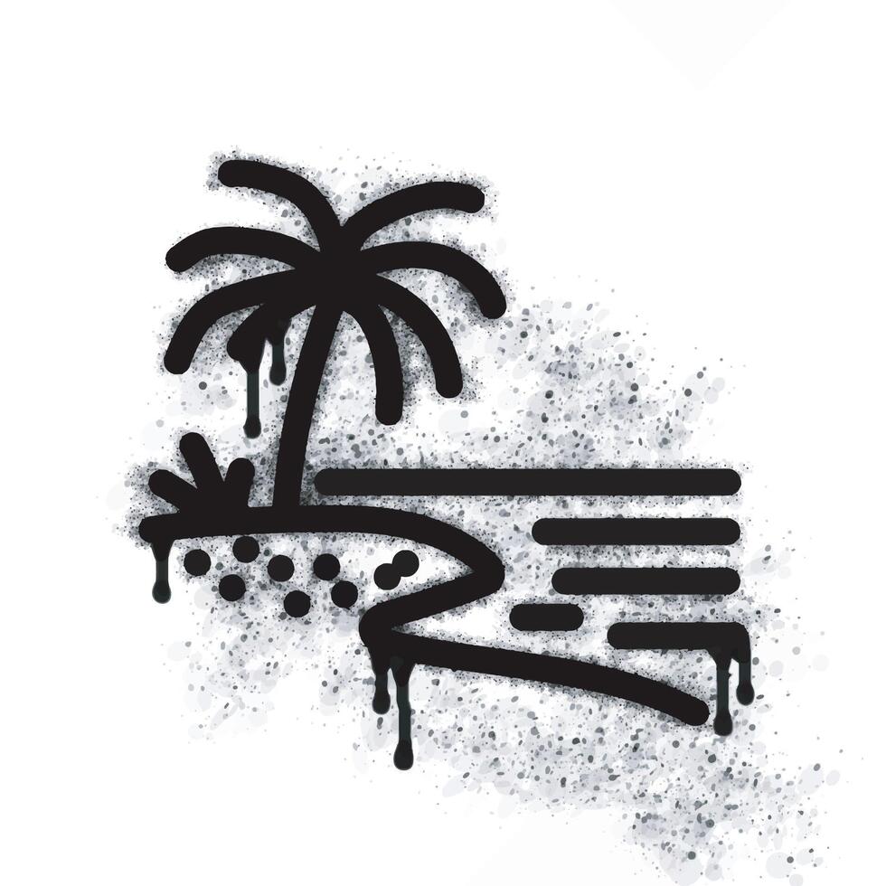 Beach spray icon isolated on white background vector