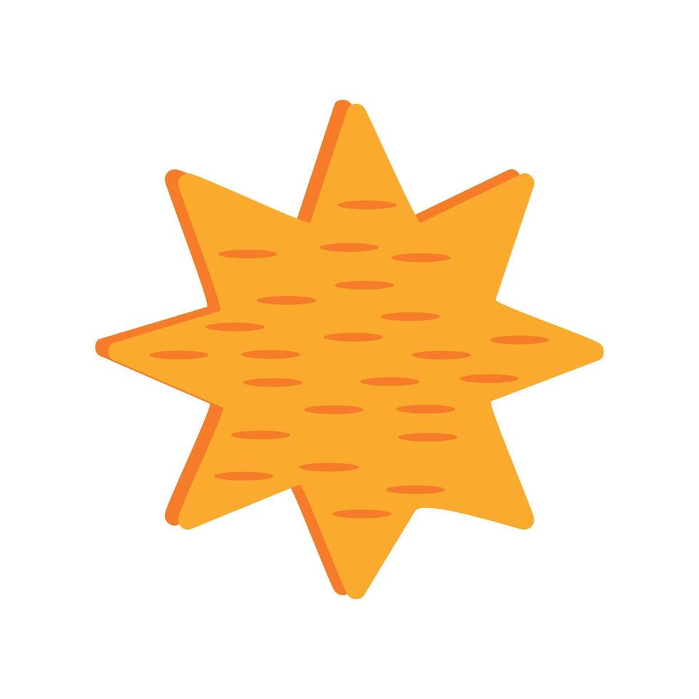 hand drawn yellow star elements vector