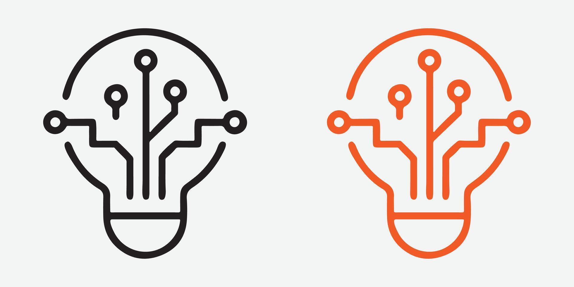 Innovative Technology Idea Icon. Futuristic Tech Idea Icon. Bright Technology Innovation Icon. vector