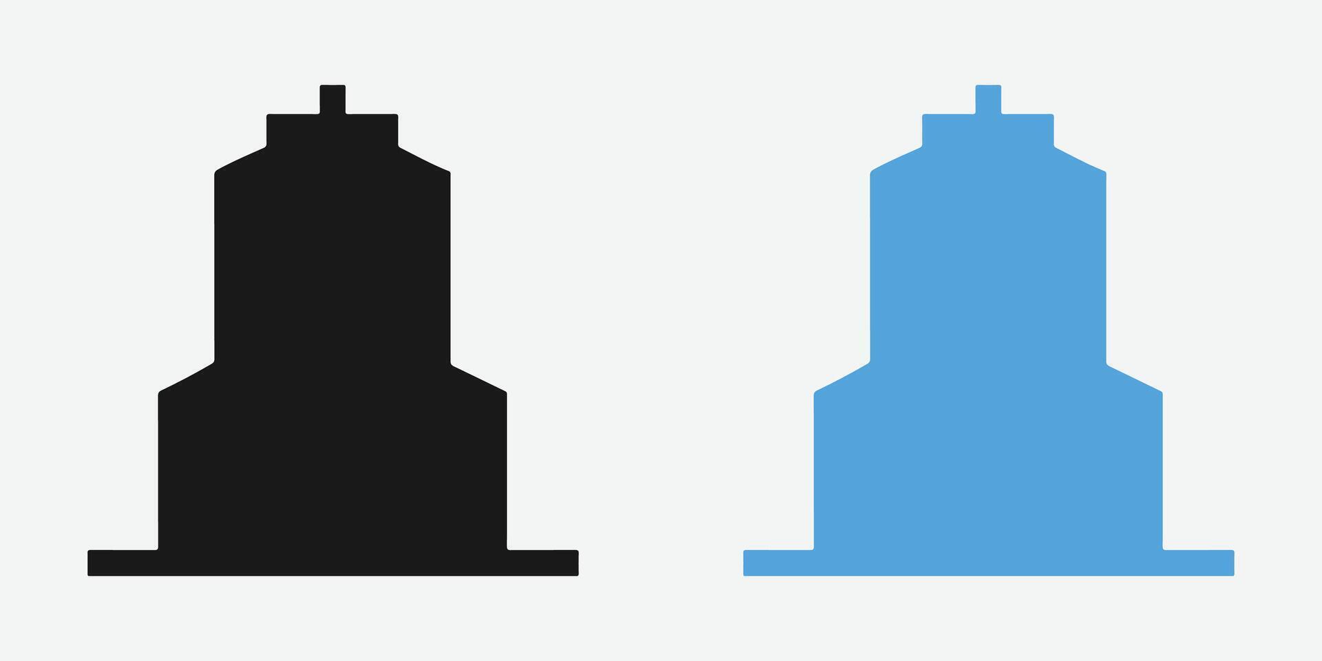 Modern City Skyline Silhouette. Building Silhouette. Urban Building Silhouette. vector