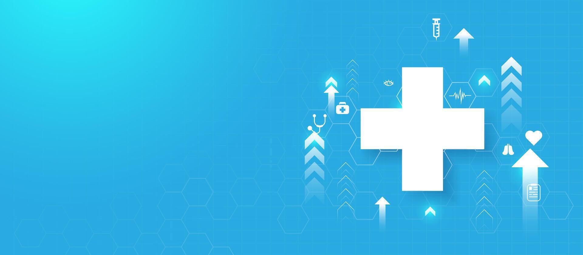 Digital Healthcare Growth and Innovation Concept vector