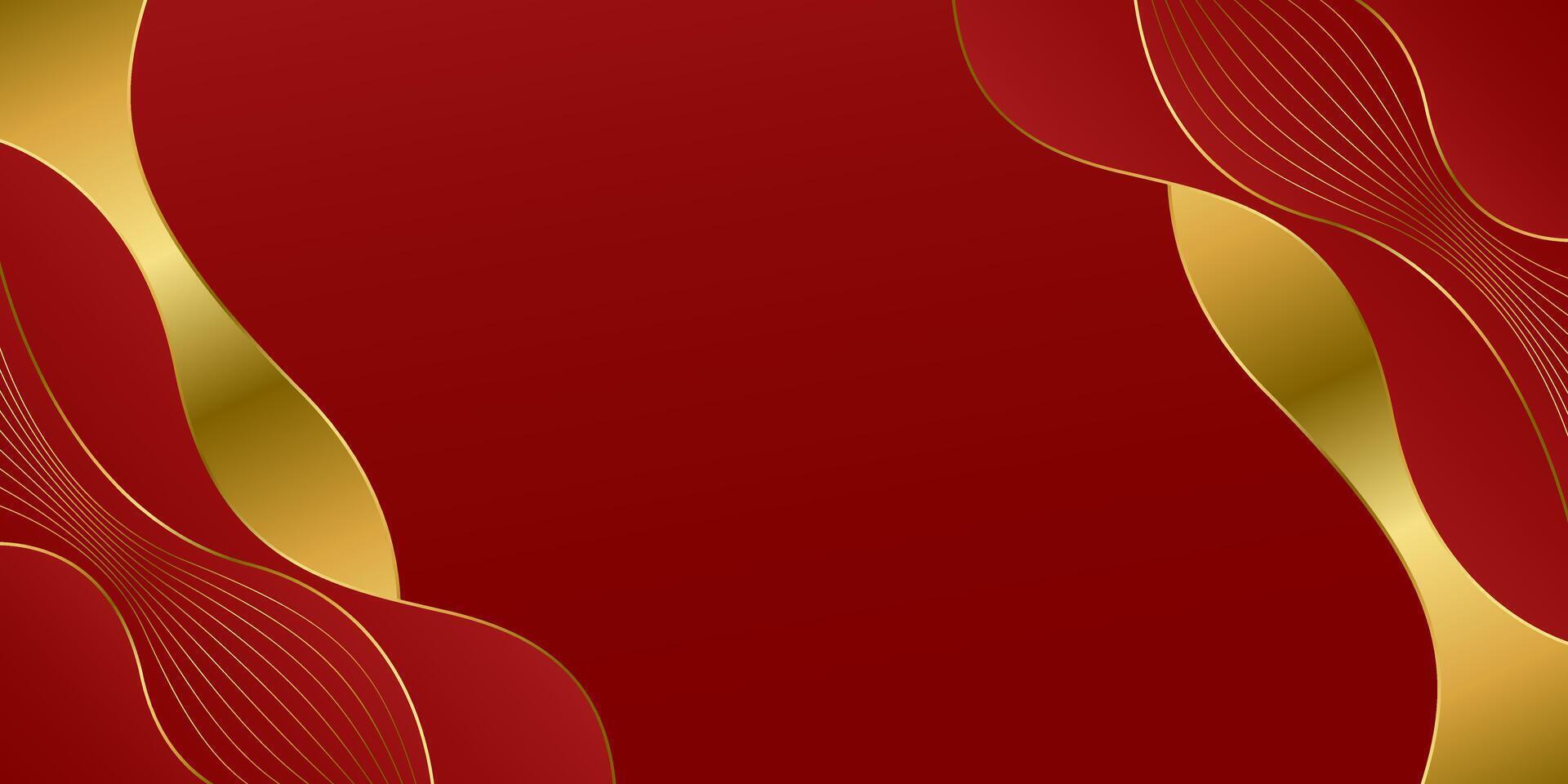 Stylish Minimalist Gold and Red Luxury Background vector