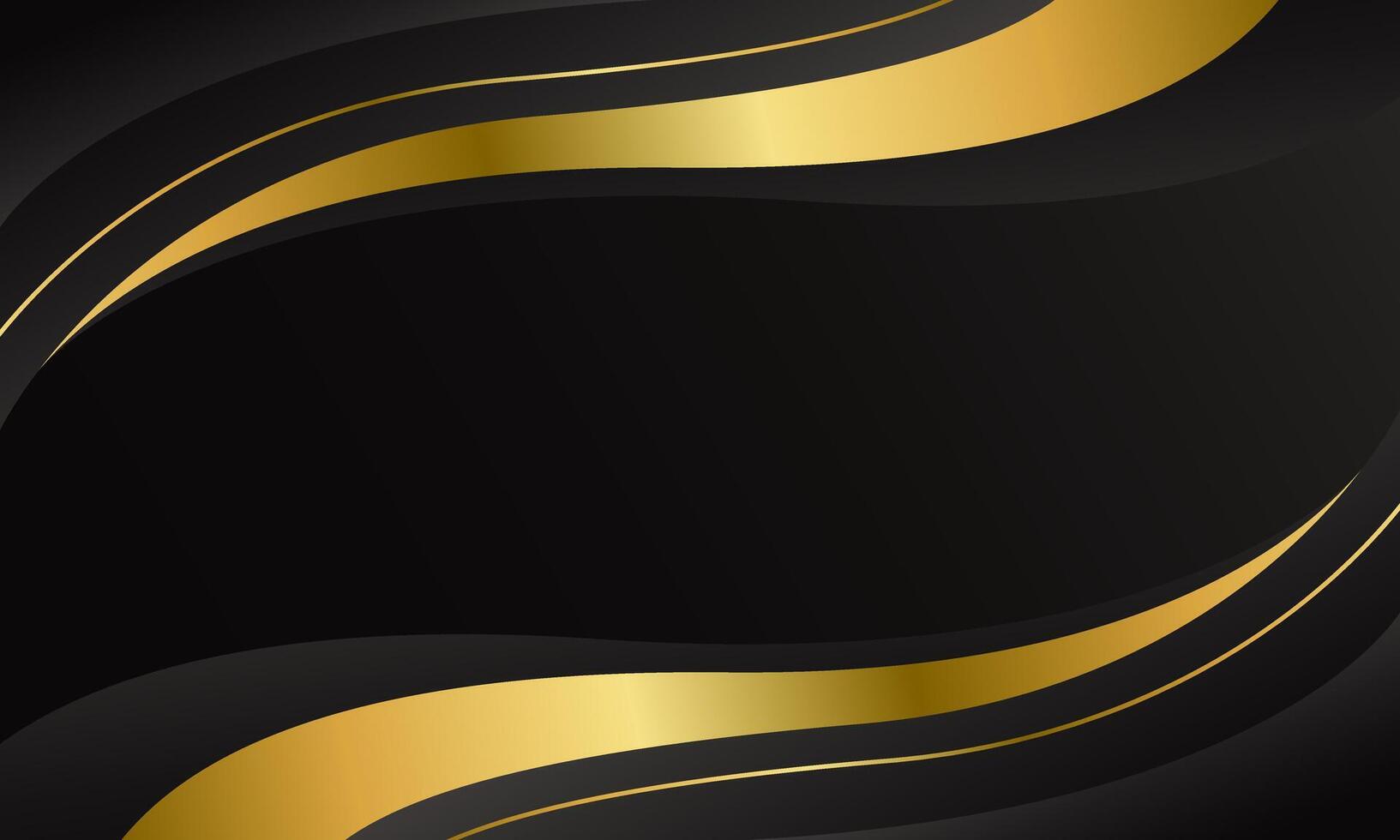 Elegant Black and Gold Abstract Wave Background. Modern luxury design. Suitable for Invitations, awards, templates, banners, covers, posters, presentations, websites, and pages vector